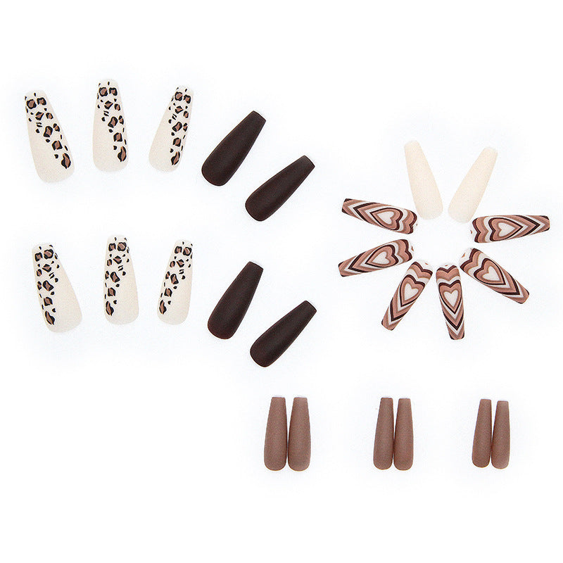 Wholesale 24 Pieces/box Valentine's Day Long Love Nails Kits Nail Stickers ACC-NS-QiHeng014