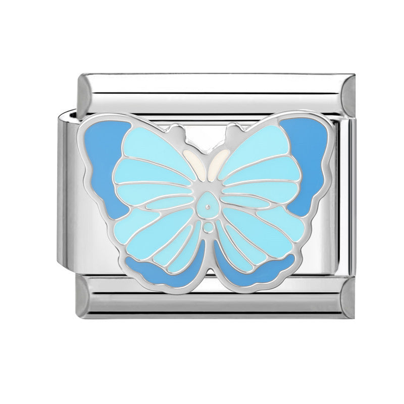 Wholesale Italian Style DIY Bracelet Charm Set Heart Butterfly Star Flower Stainless Steel Jewelry Accessory