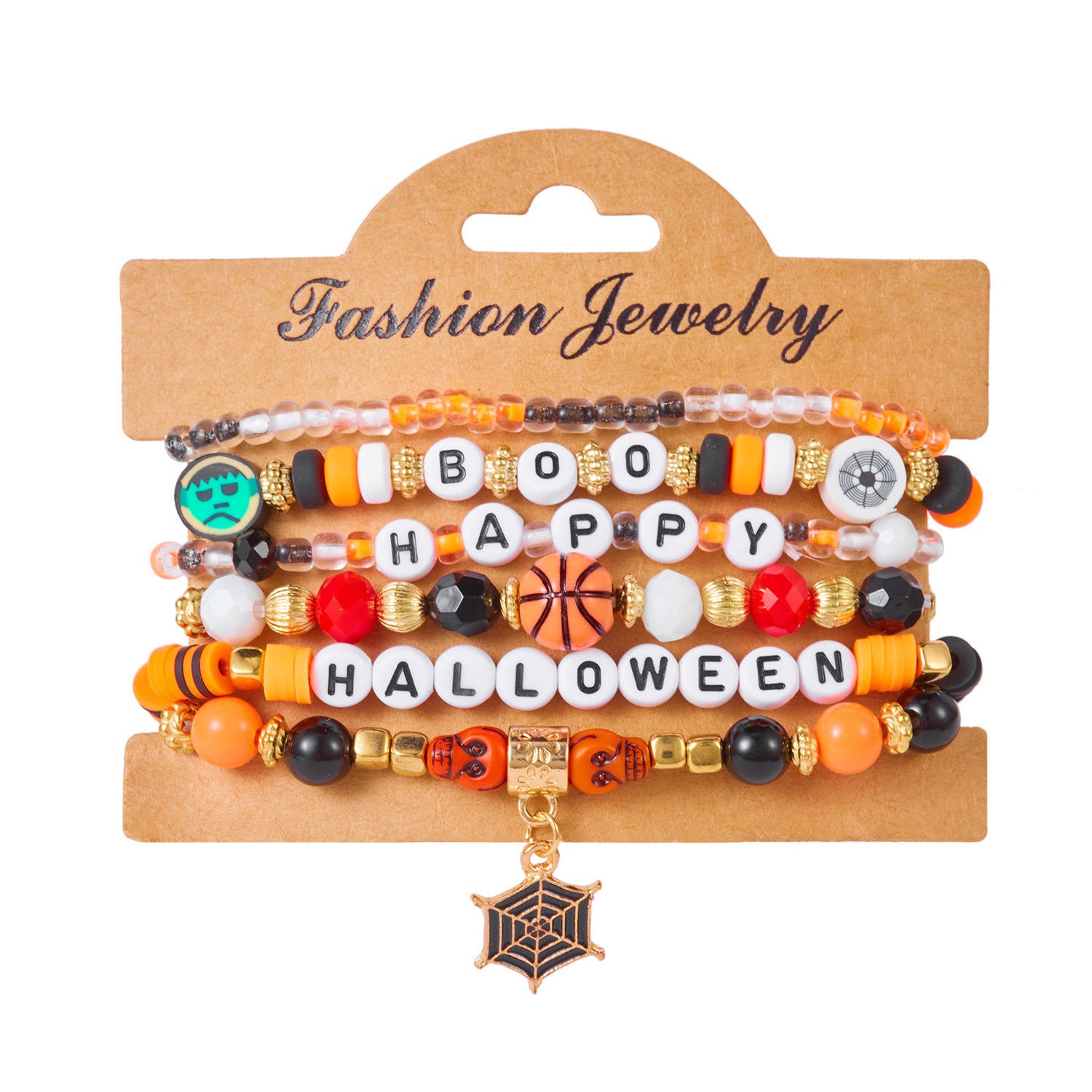 Wholesale  Bat Pumpkin  Beaded Bracelet
