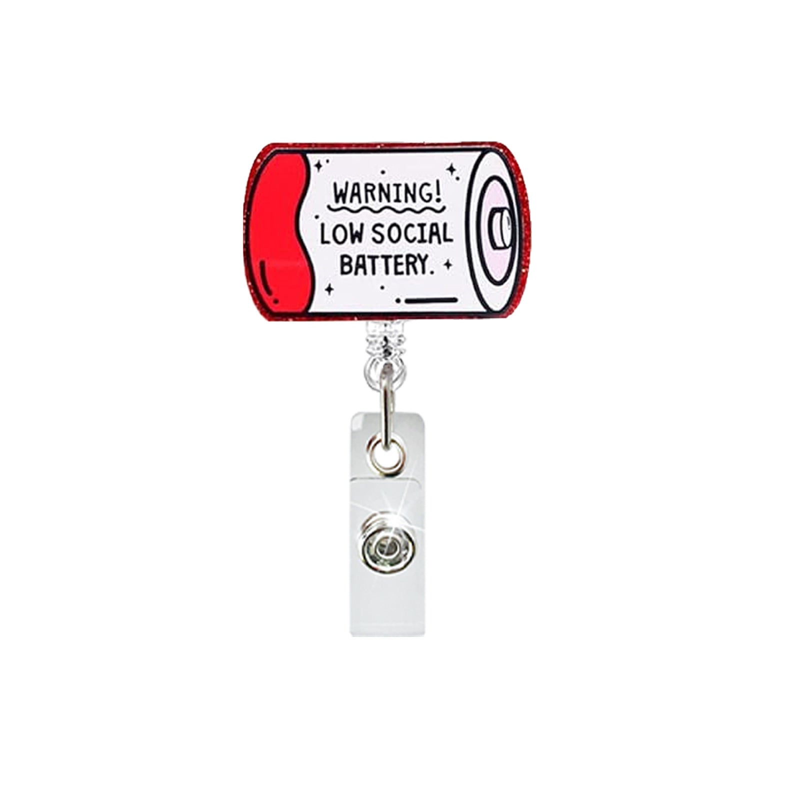 Wholesale Fun Cartoon Acrylic Badge Reel Retractable ID Card Holder Keychain Accessory
