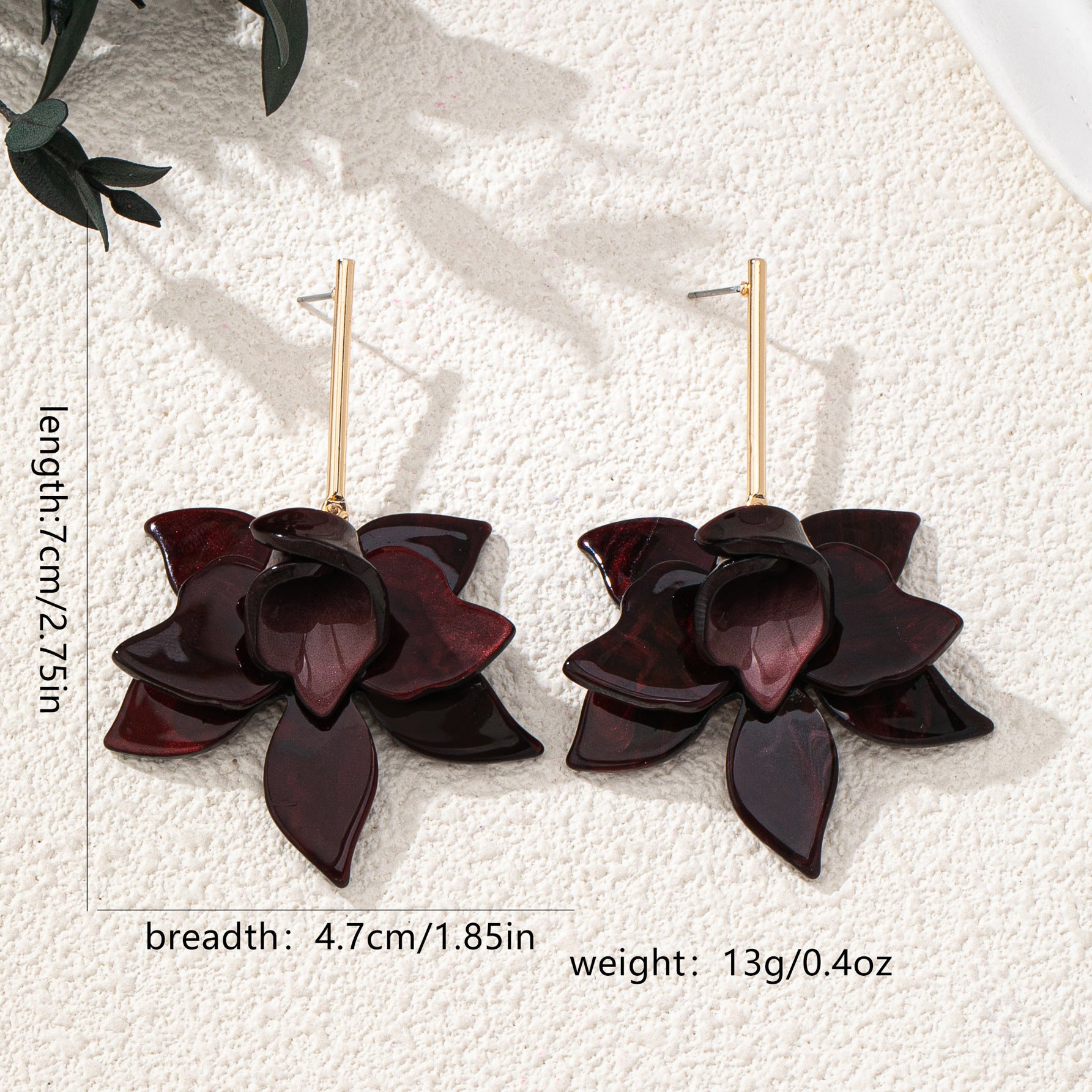 Wholesale Chic Acrylic Flower Earrings For Women Party Fashion Accessory