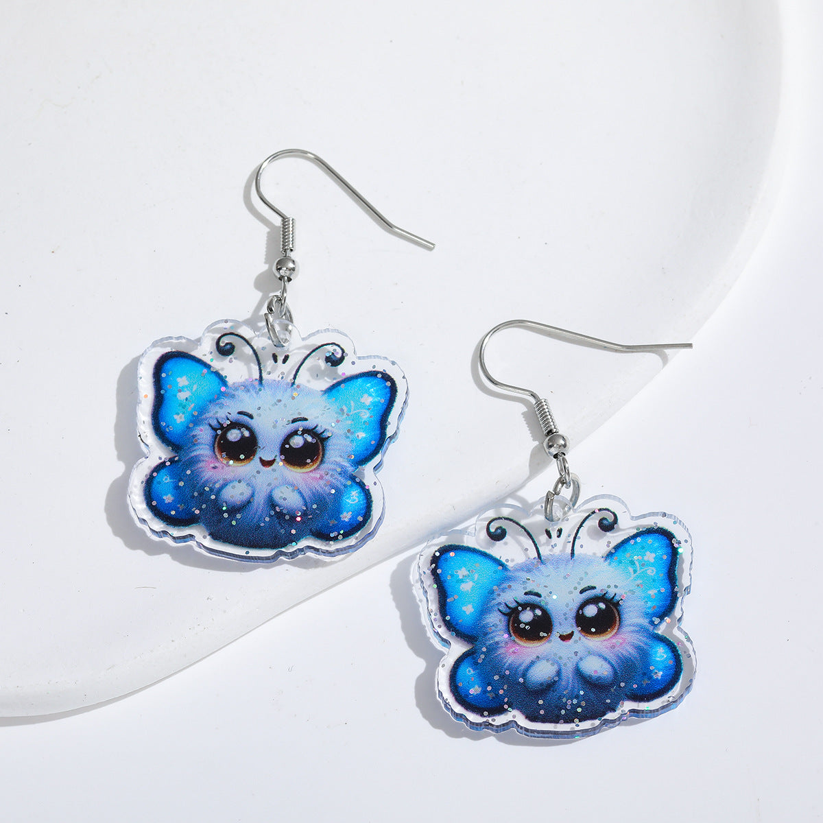 Wholesale Gradient Butterfly Colorful Acrylic Earrings ACC-ES-AnDao040