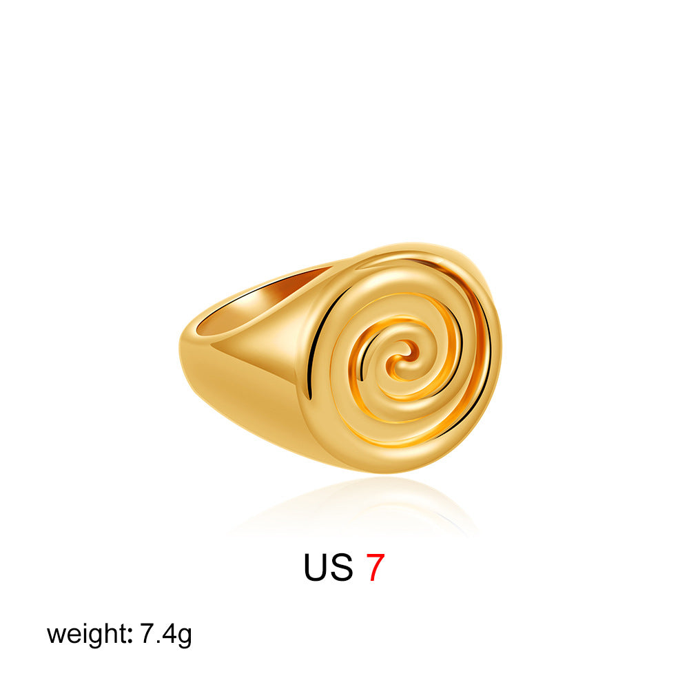 Wholesale 18K gold conch exaggerated opening ring