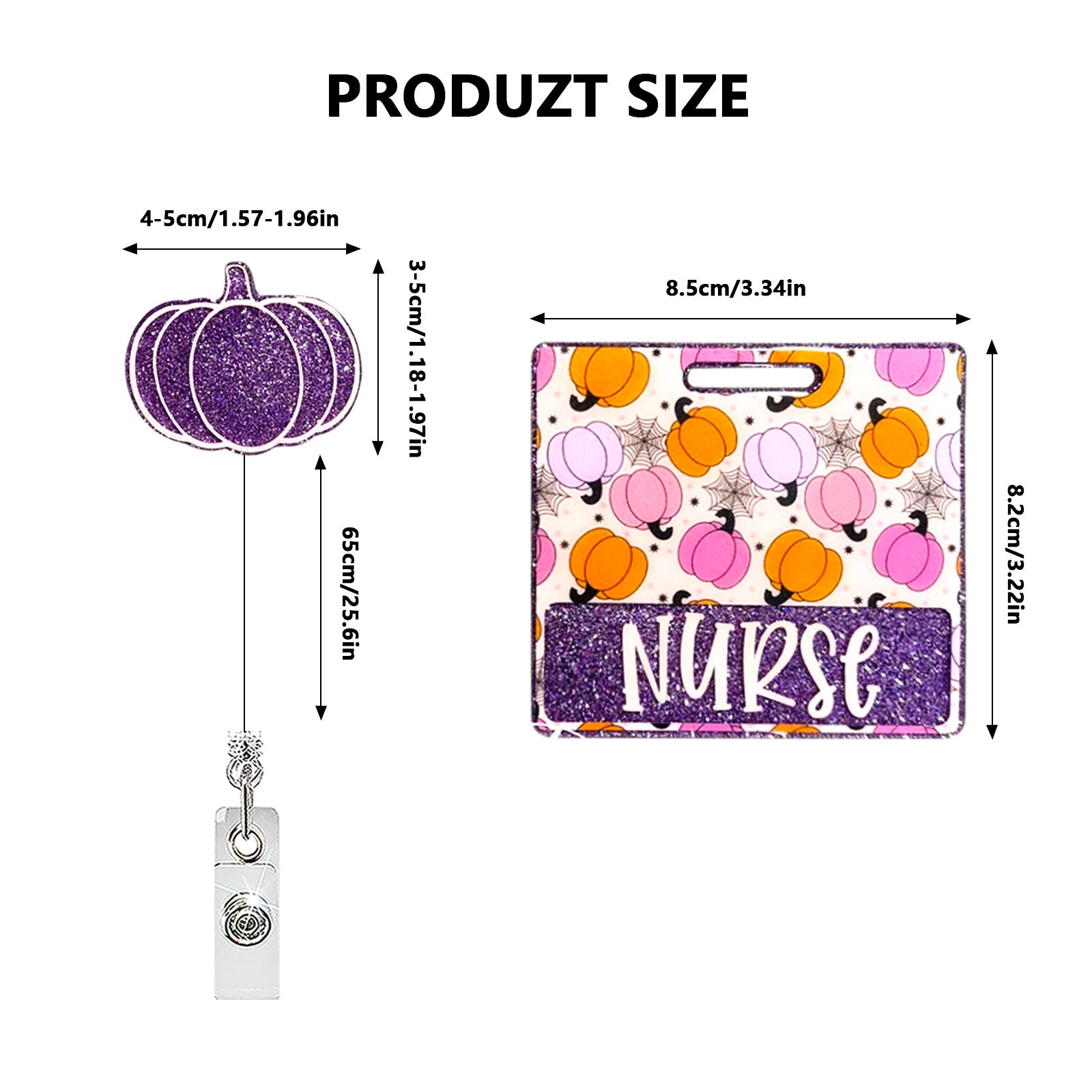 Wholesale  Ghost Design Acrylic Badge Holder with Retractable Reel,  Fashion ID Name Tag for Medical Staff or Costume Accessory