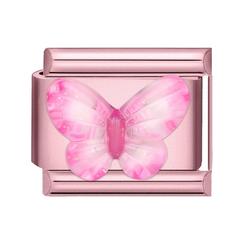 Wholesale 9mm Italian Charm Starter Bracelets DIY Butterfly Heart Stainless Steel Composable Bracelet