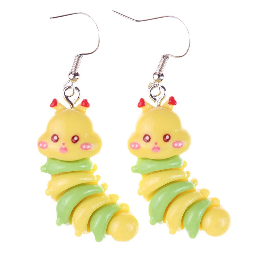 Wholesale  Cute  Animal Caterpillar Earrings