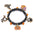 Wholesale Halloween Bracelet  Funny Style Pumpkin Spider Pendant Crystal Beaded Bracelet