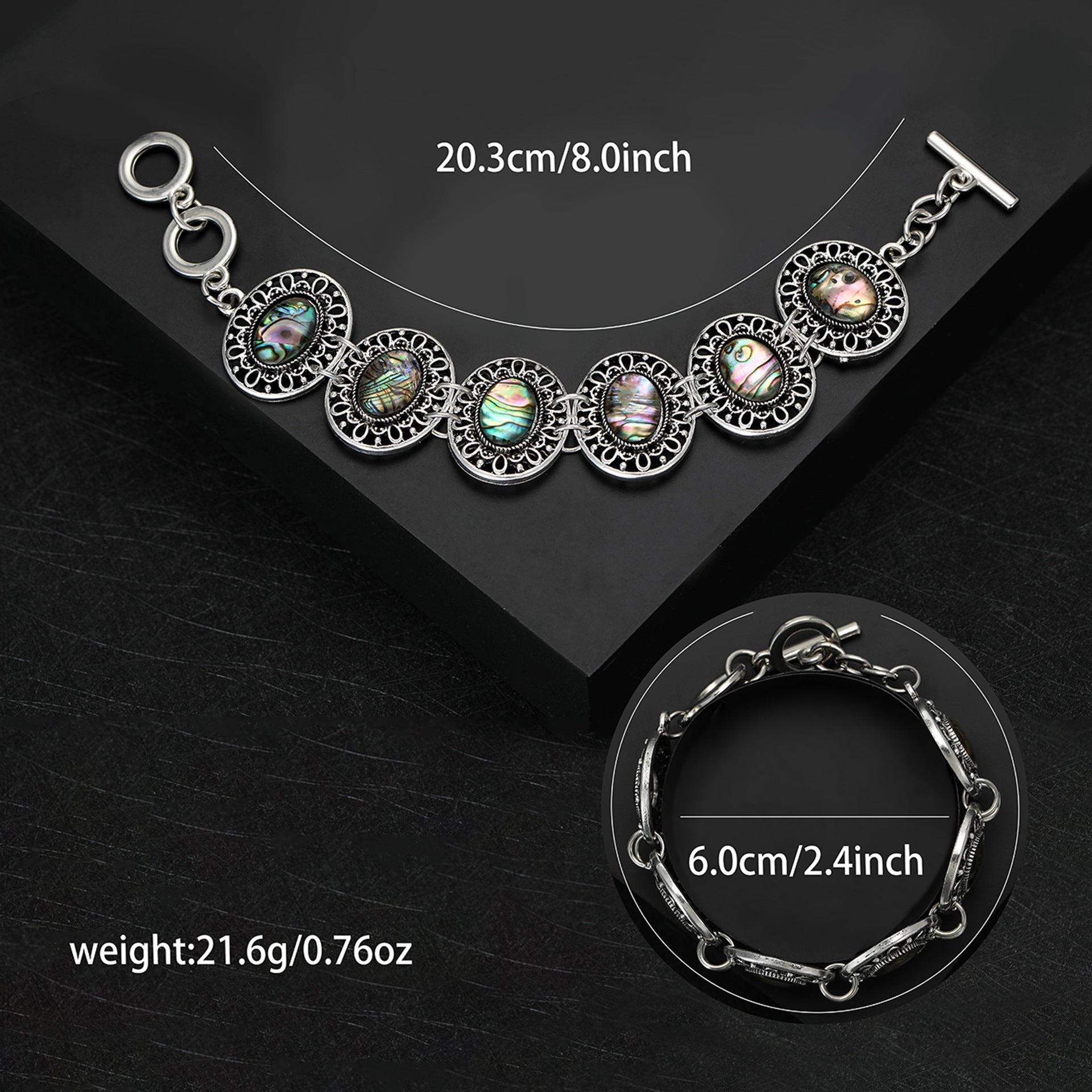 Wholesale Vintage Court Style Silver Shell Alloy Bracelet Fashion Accessory Gift