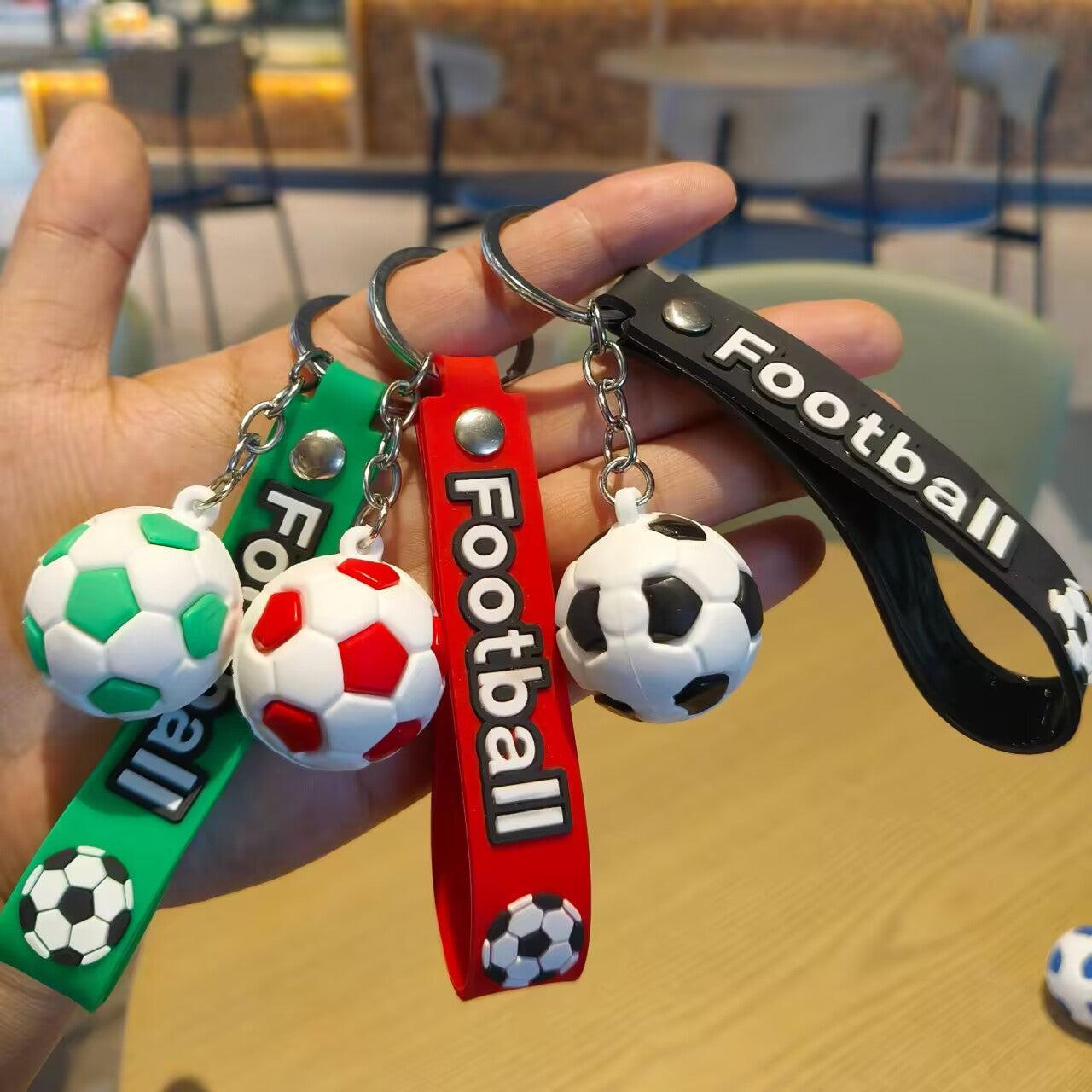 Wholesale 2026 World Cup Themed Car Keychain - Realistic Football 3D Pendant,  Cartoon PVC Trinket,  Boutique Resale