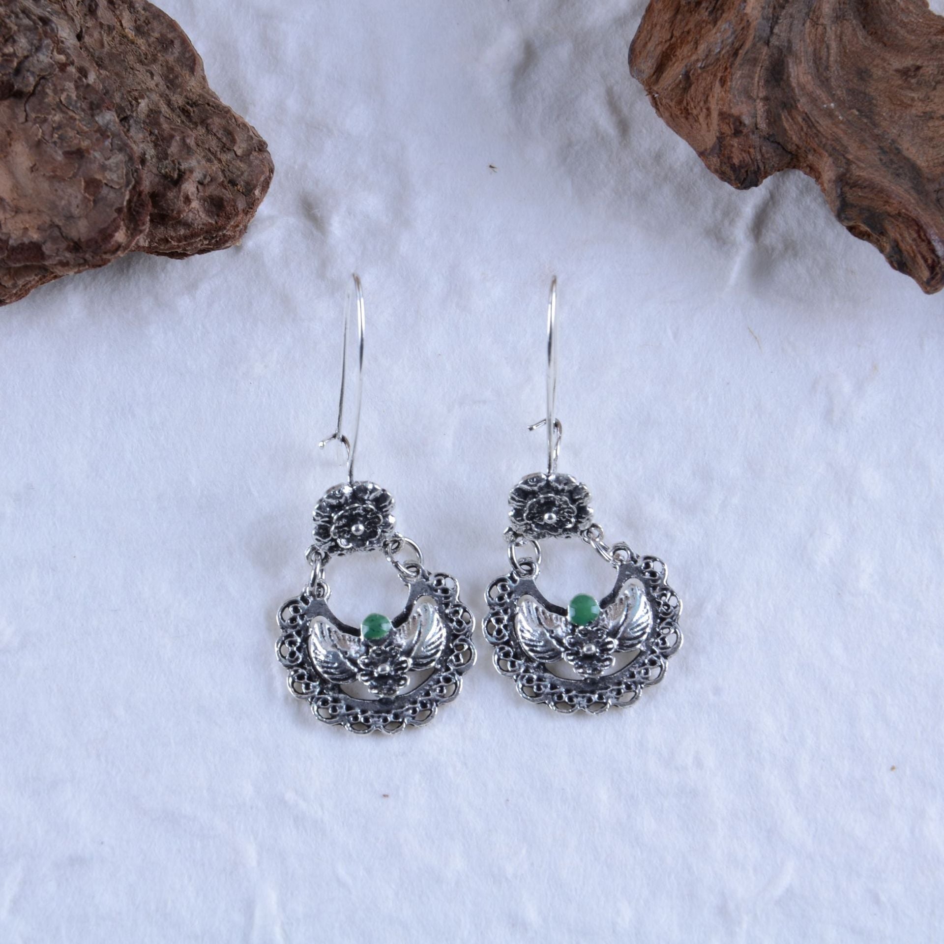 Wholesale  Bohemian Retro Hollow Flower Earrings
