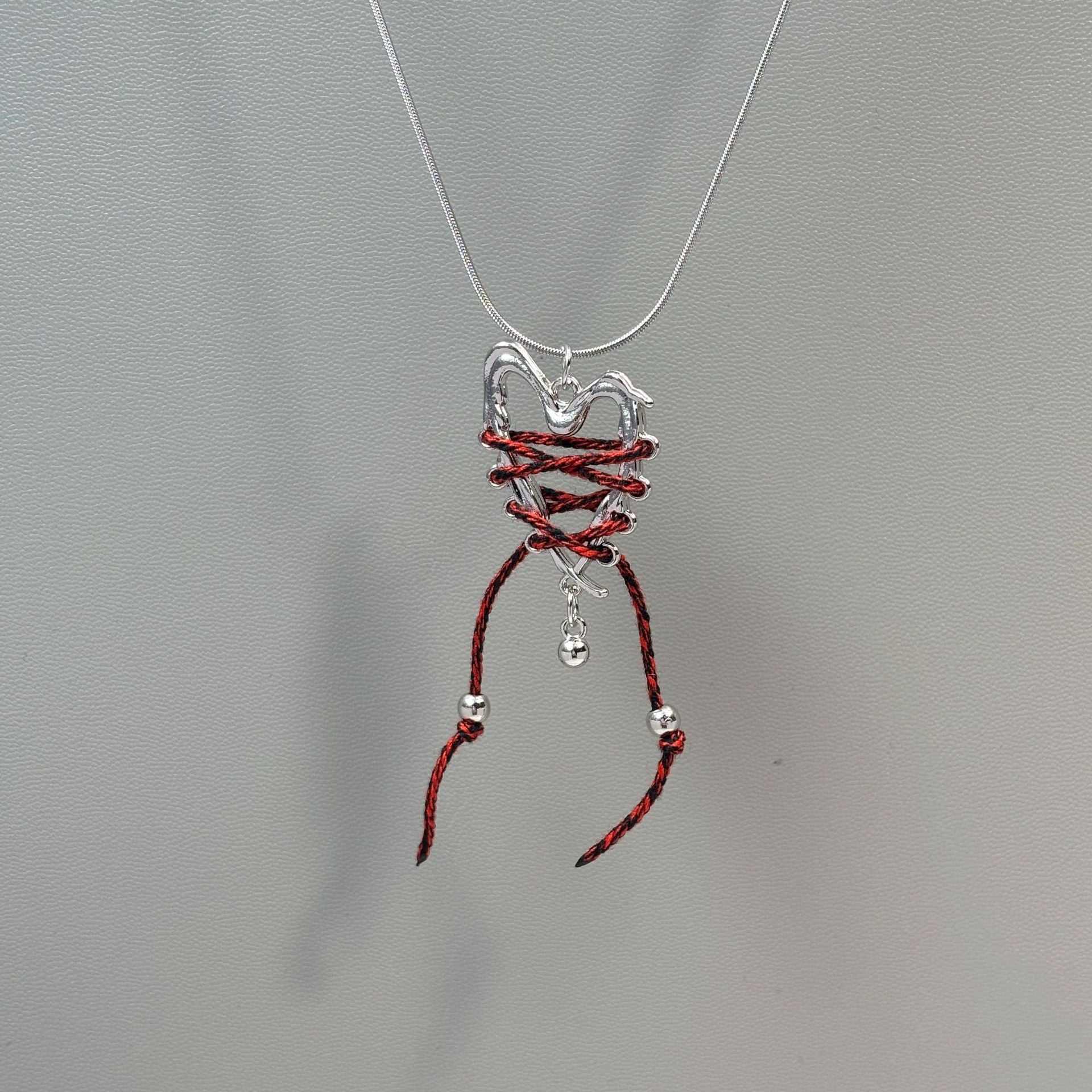 Wholesale Heart Red Apple  Necklace