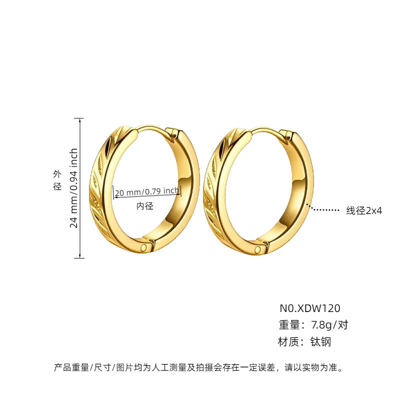 Wholesale Titanium steel hoop earrings