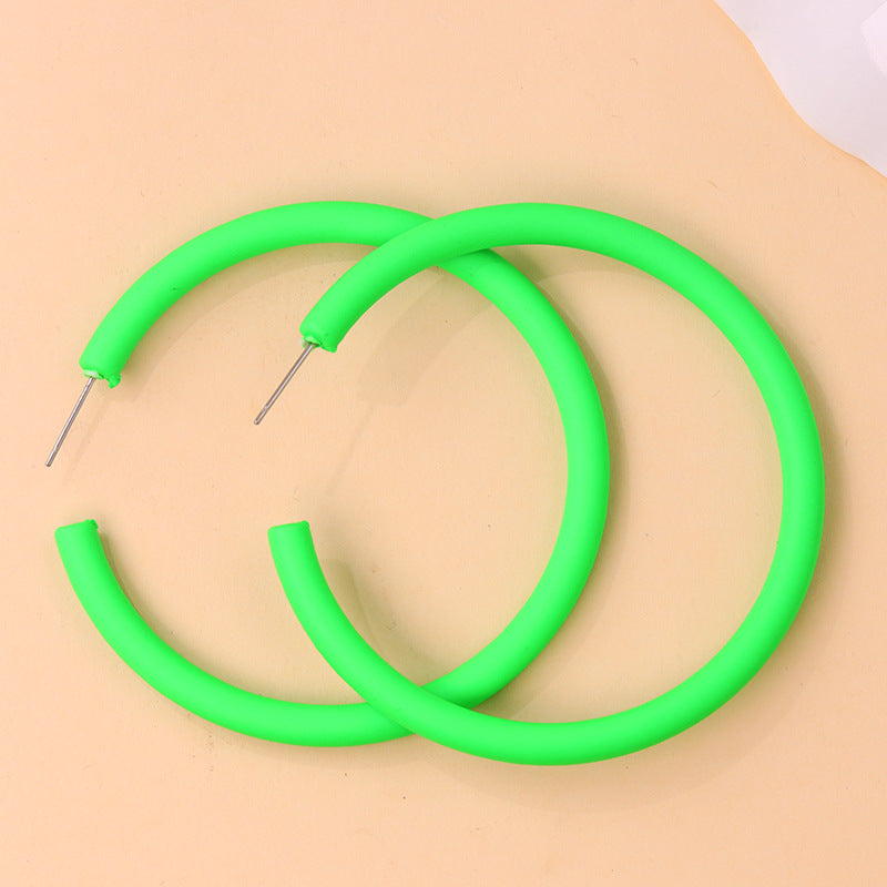 Wholesale  Large C Circle Earrings Acrylic Earrings
