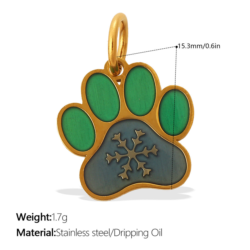 Wholesale Cute Cartoon Dog Paw Print Pendant Charms