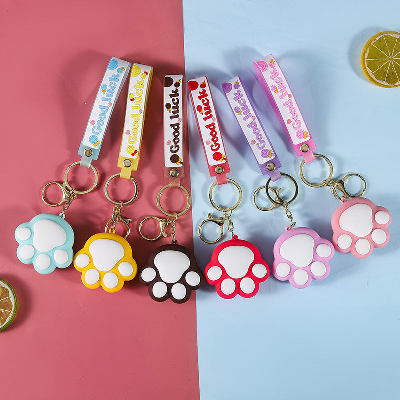 Wholesale Cartoon Dog Paw PVC Soft Glue Keychains Cute Keychain ACC-KC-XJY006