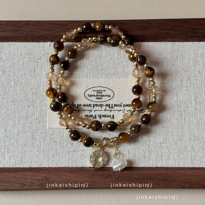 Wholesale Tiger Eye Beaded Bracelet  Stacked Bracelet