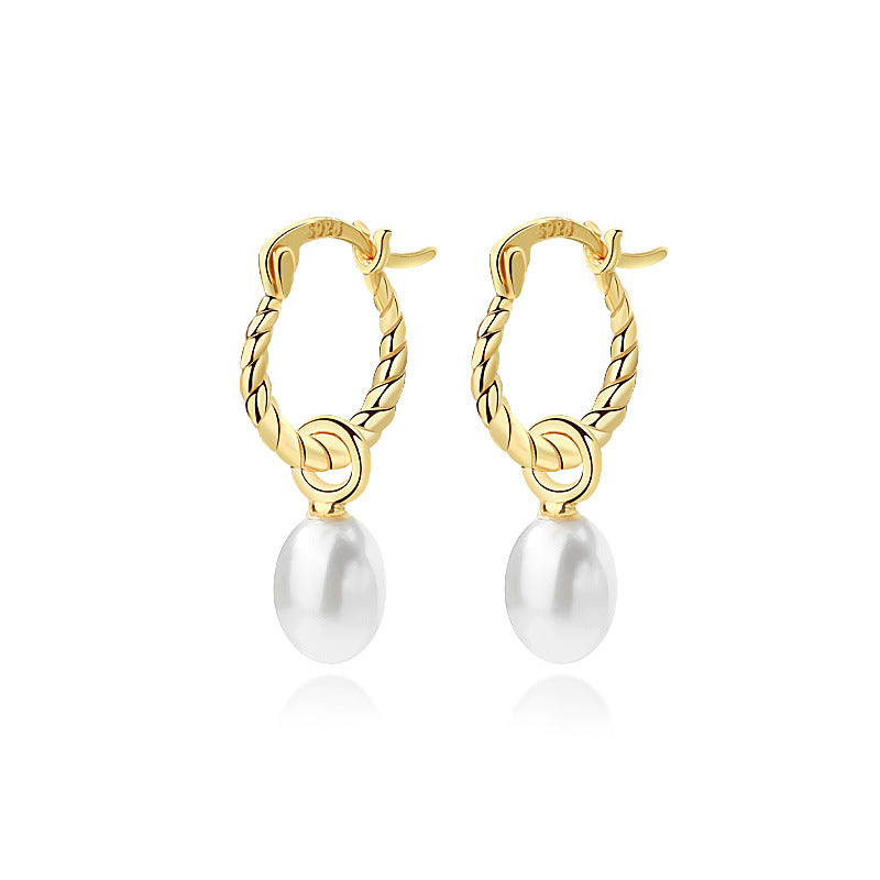 Wholesale Sterling Silver Natural Pearl Earrings