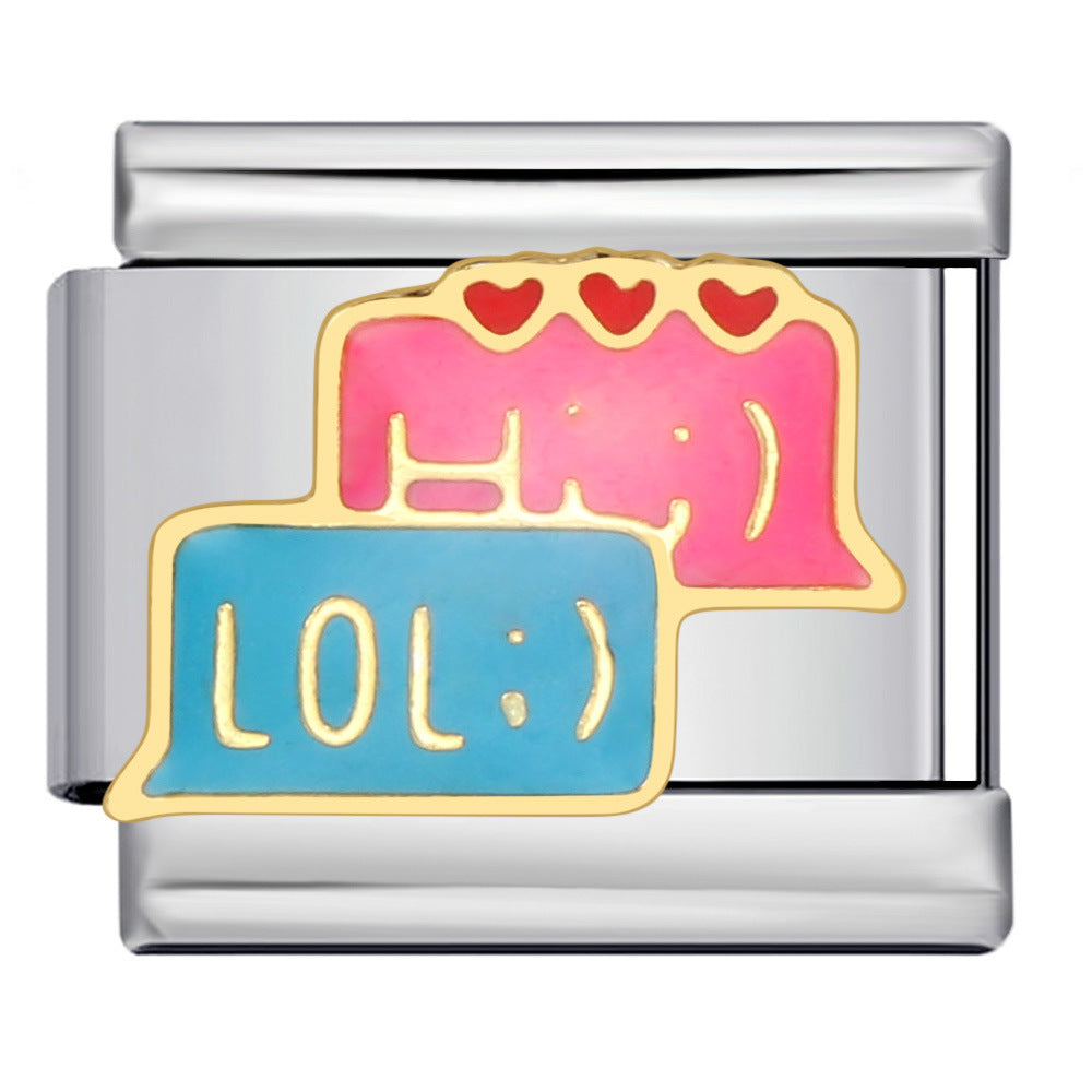 Wholesale Italian Charm Bracelet 9mm DIY Colorful Childhood Toys Creative Stainless Steel Composable Bracelet