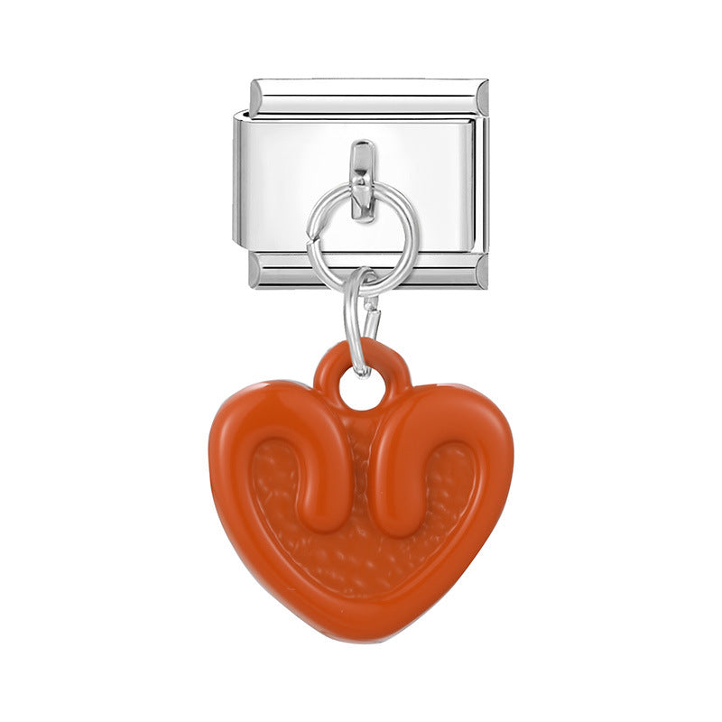 Wholesale Italian Charm Bracelet 9mm DIY Splicing Bread Series Stainless Steel Composable Bracelet