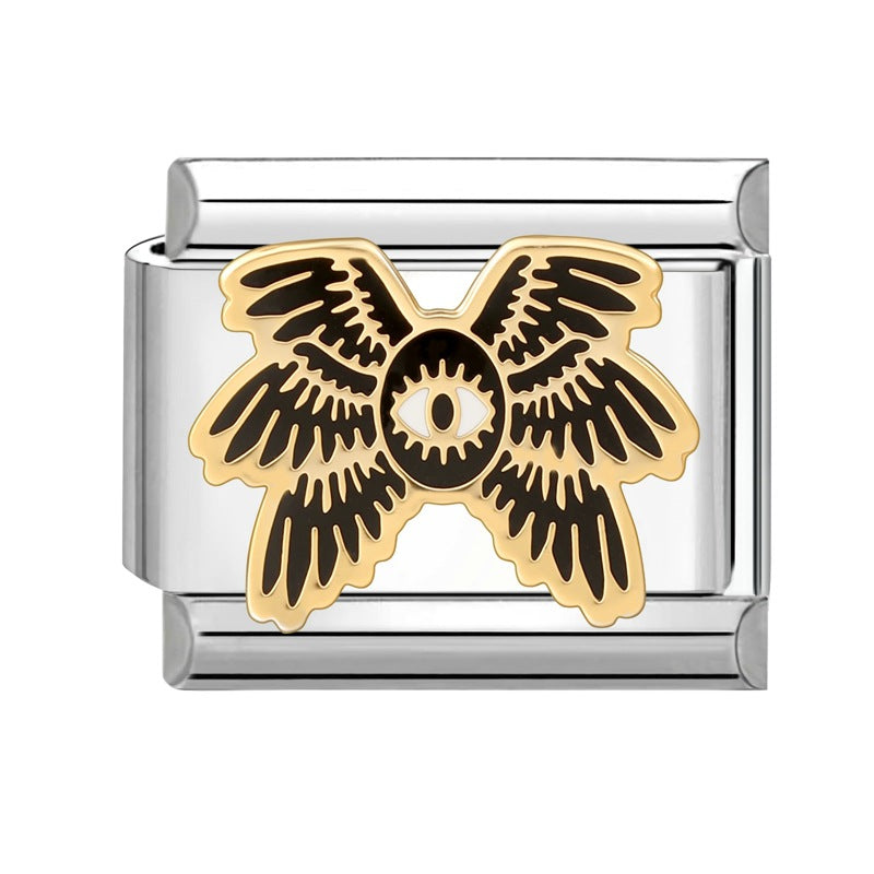 Wholesale  9mm Italian Charm Starter Bracelets DIY square Single Section Creative Stainless Steel Composable Bracelet