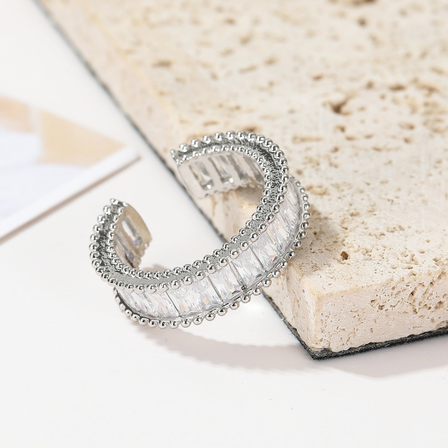 Wholesale All-match Finger Ring Square Group Full Diamond Sugar Ring