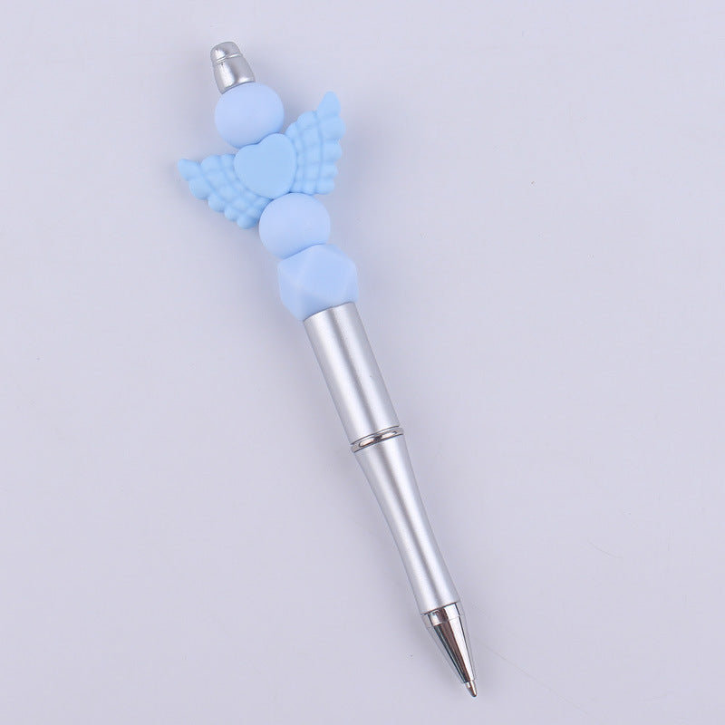 Wholesale beaded pen  love Angel silicone beads beaded pen