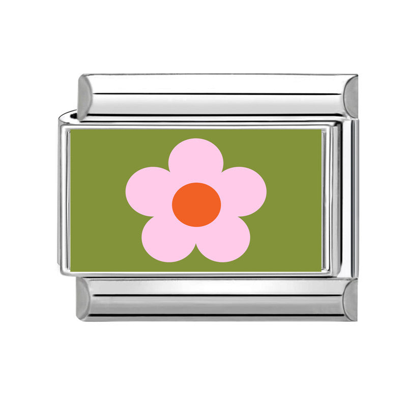 Wholesale Stainless Steel DIY Flower Charm Bracelet,  Fashion Jewelry Accessory for Everyday Wear