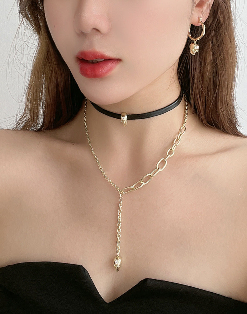 Wholesale Punk Skull Copper Earrings