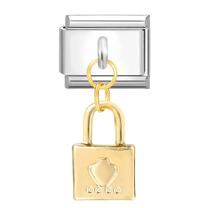 Wholesale Italian Charm Bracelet 9mm DIY Splicing Cute Creative Pendant Stainless Steel Composable Bracelet