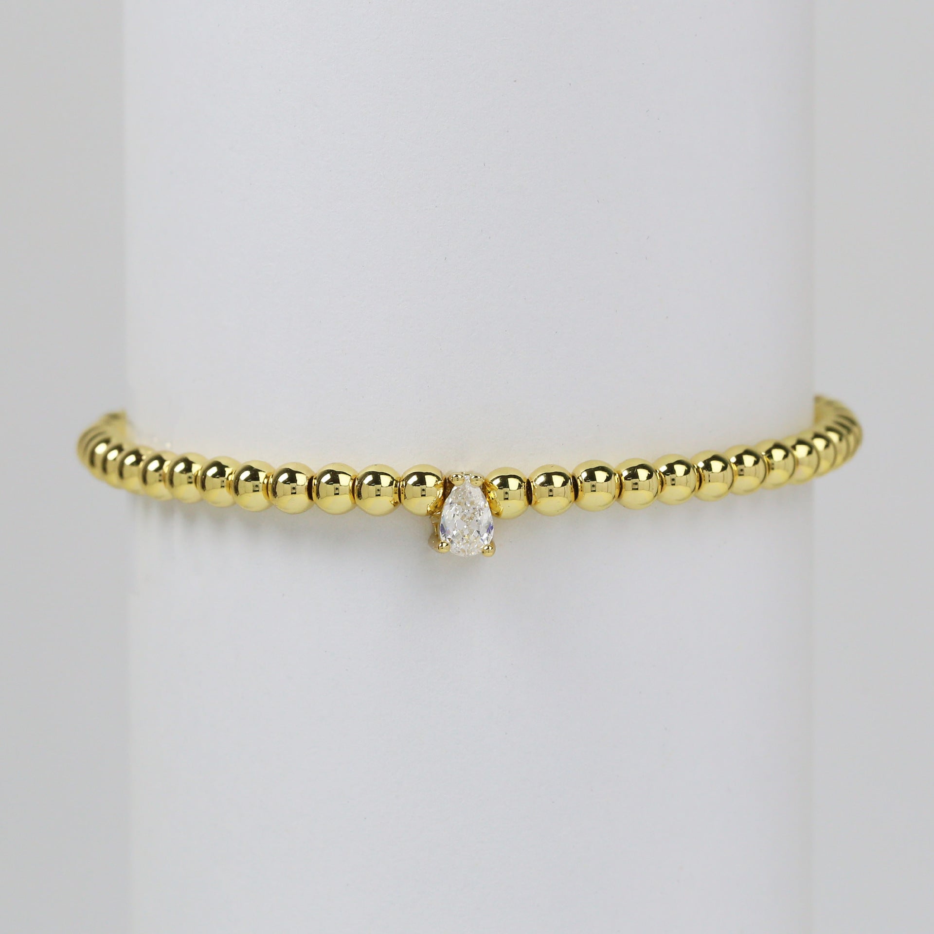 Wholesale  18k gold twelve birthstone December stone color water droplets zircon beaded  bracelet