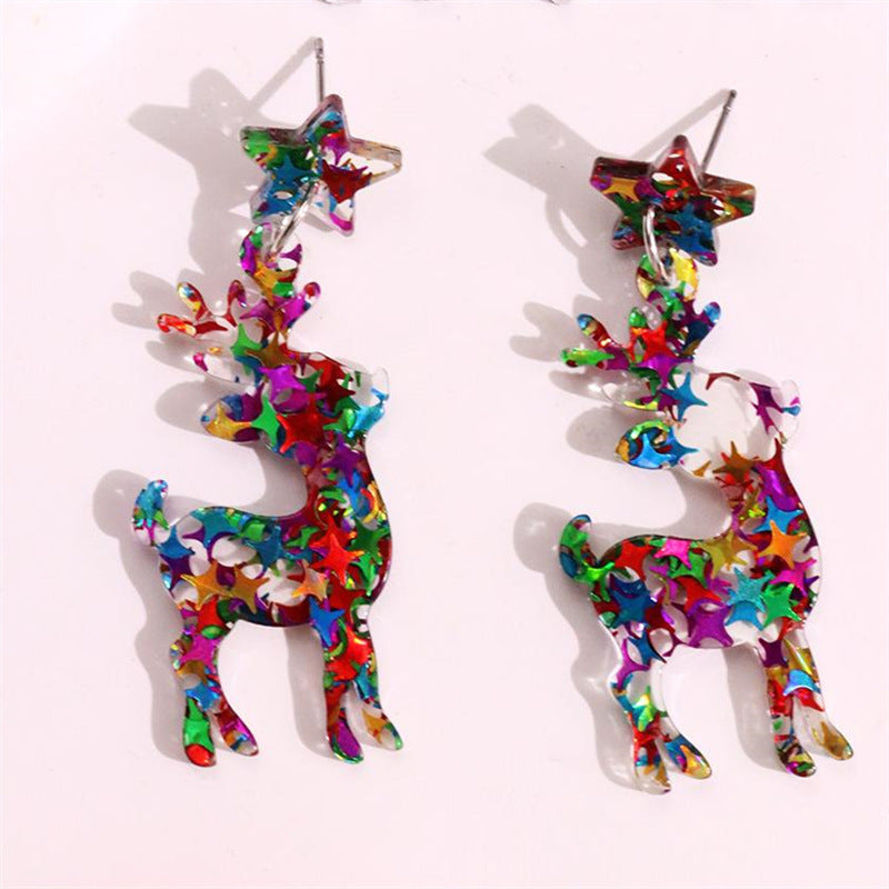 Wholesale Creative Sequin Acrylic Earrings