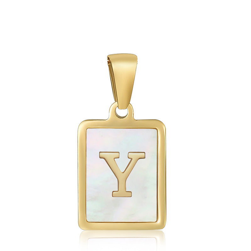 Wholesale Stainless Steel Letter Pendant Necklace Fashion Accessory Gift for Boutique Resale