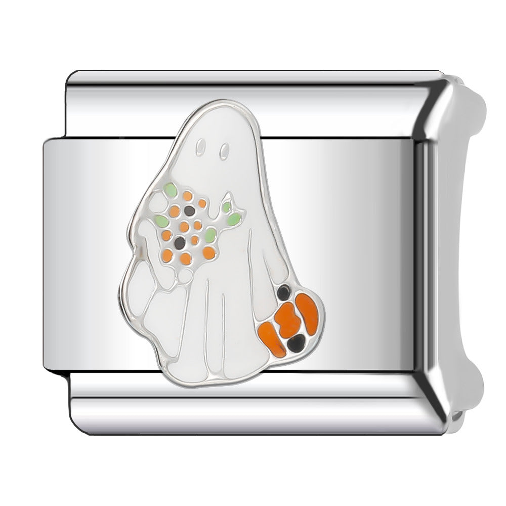 Wholesale Italian Charm Bracelet 9mm DIY Splicing Halloween Series Stainless Steel Composable Bracelet