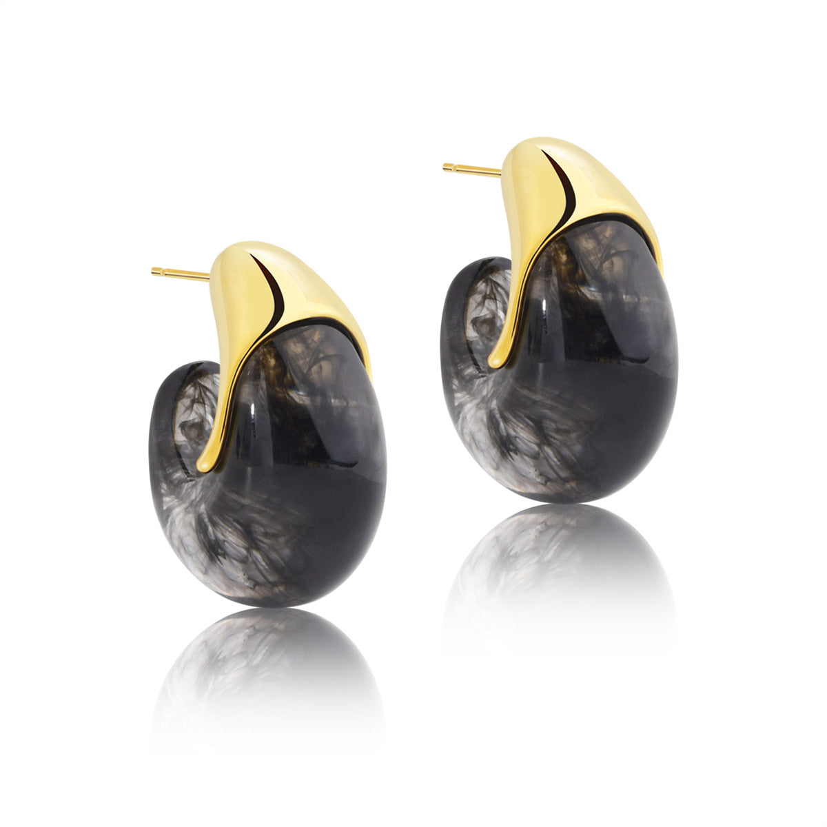 Wholesale  Resin Earrings Exaggerated Elegant Retro Earrings