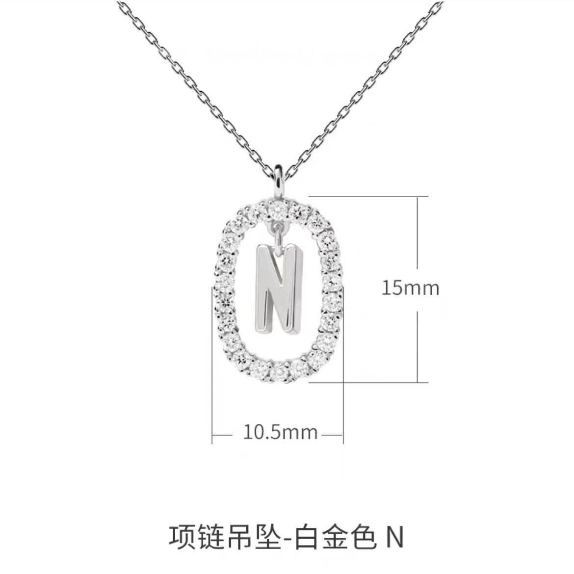 Wholesale Color Diamond Letter Necklace Inlaid with Color Zircon Clavicle Chain Choker Necklace ACC-NE-BYL002