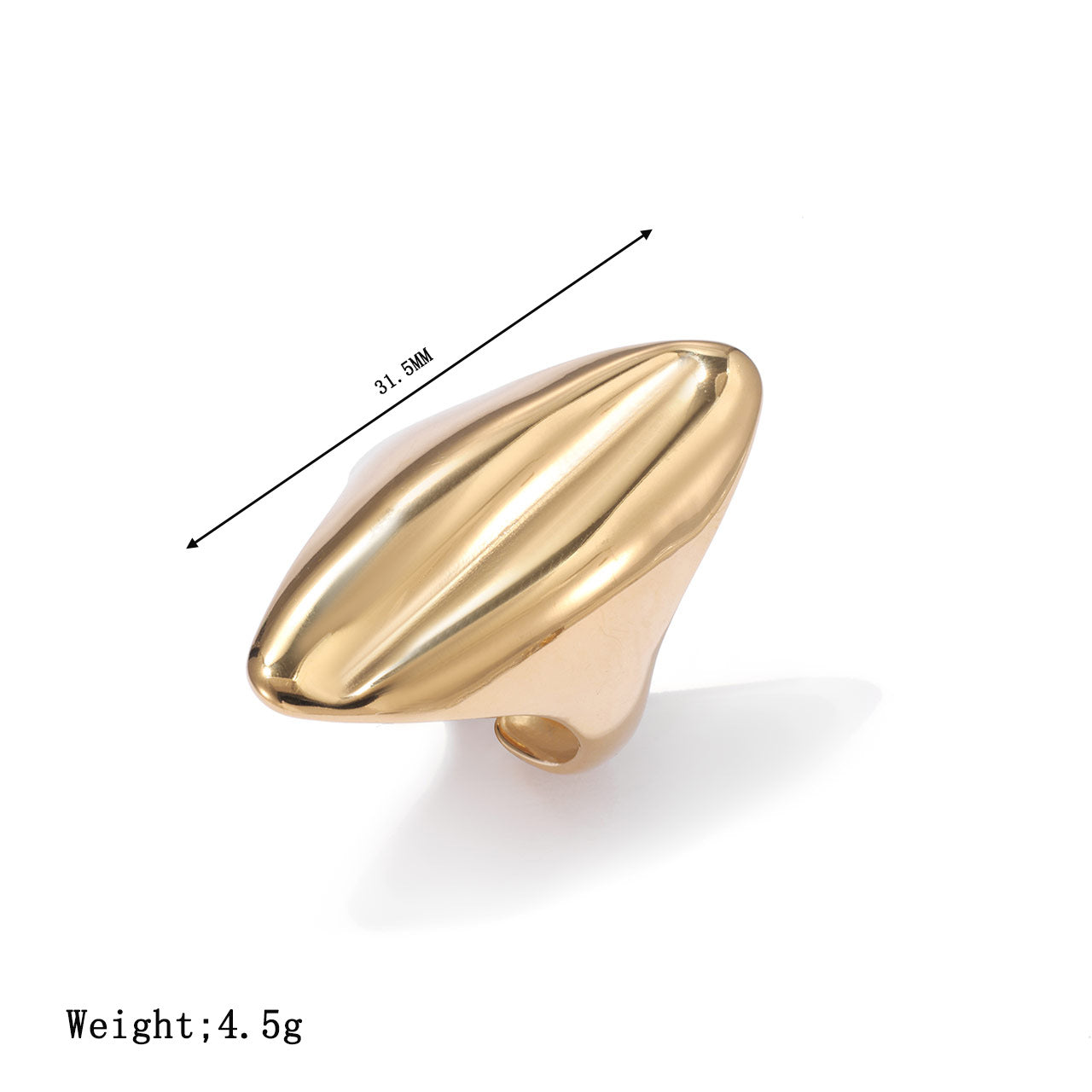 Wholesale Geometric Titanium Steel Statement Ring