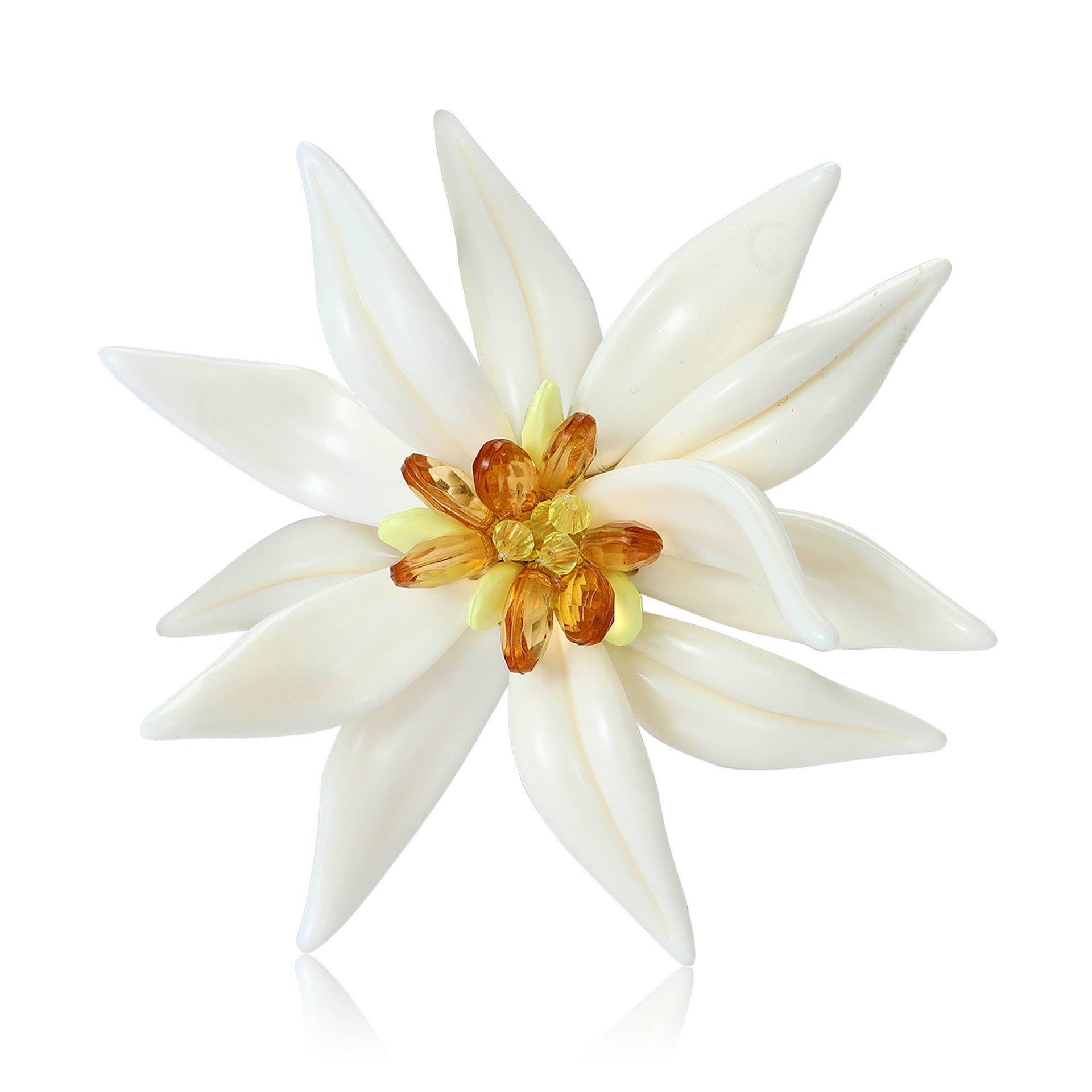 Wholesale Modern Enamel Edelweiss Brooch Pastoral Style Women Suit Lapel Pin Alloy Boutique Gift
