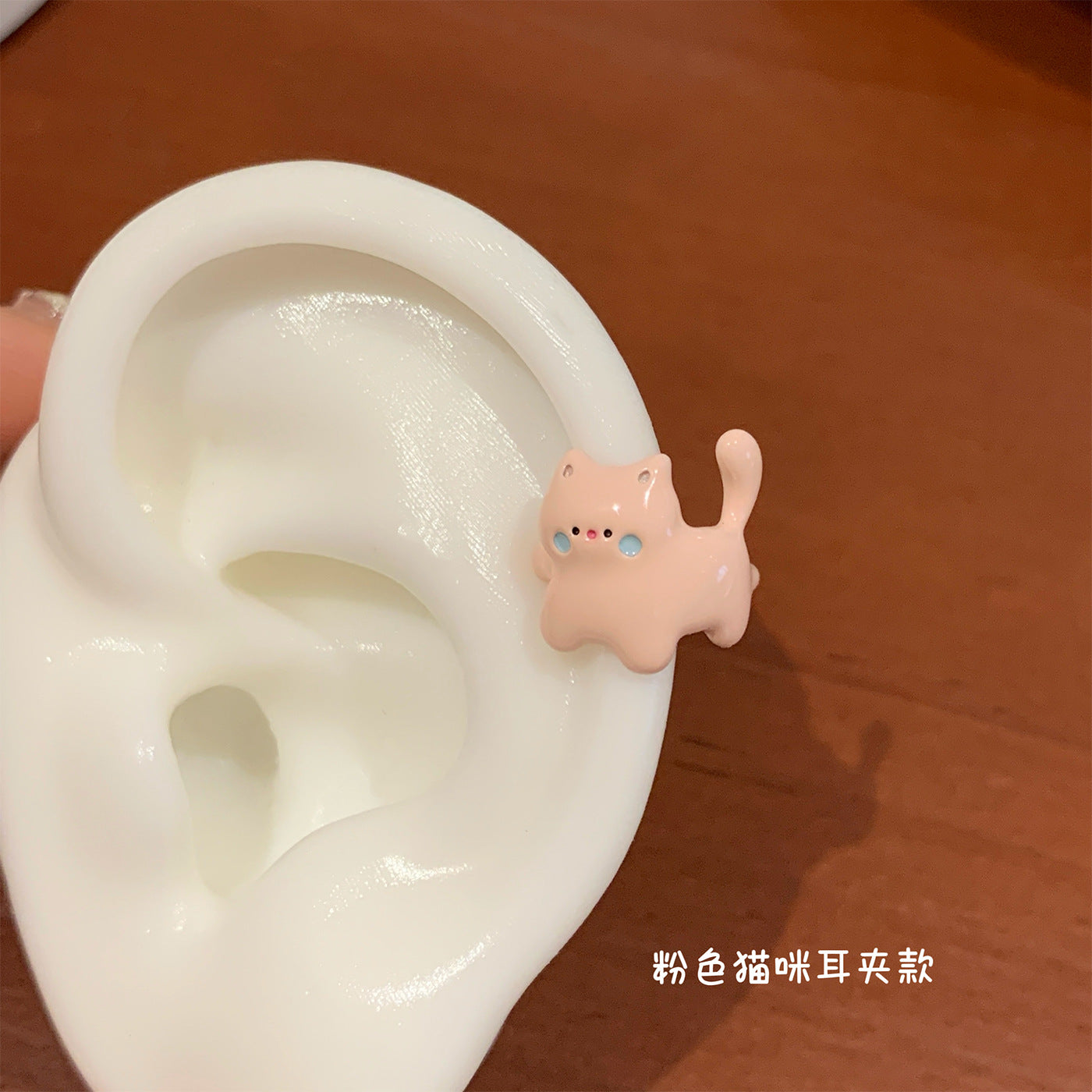 Wholesale Cartoon Heart Cat Ear Clip with Oil Dripping,  Fashion Accessory for Girls