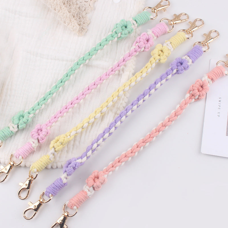 Wholesale creative handmade woven flower daisy pattern cup set cup rope cup accessories