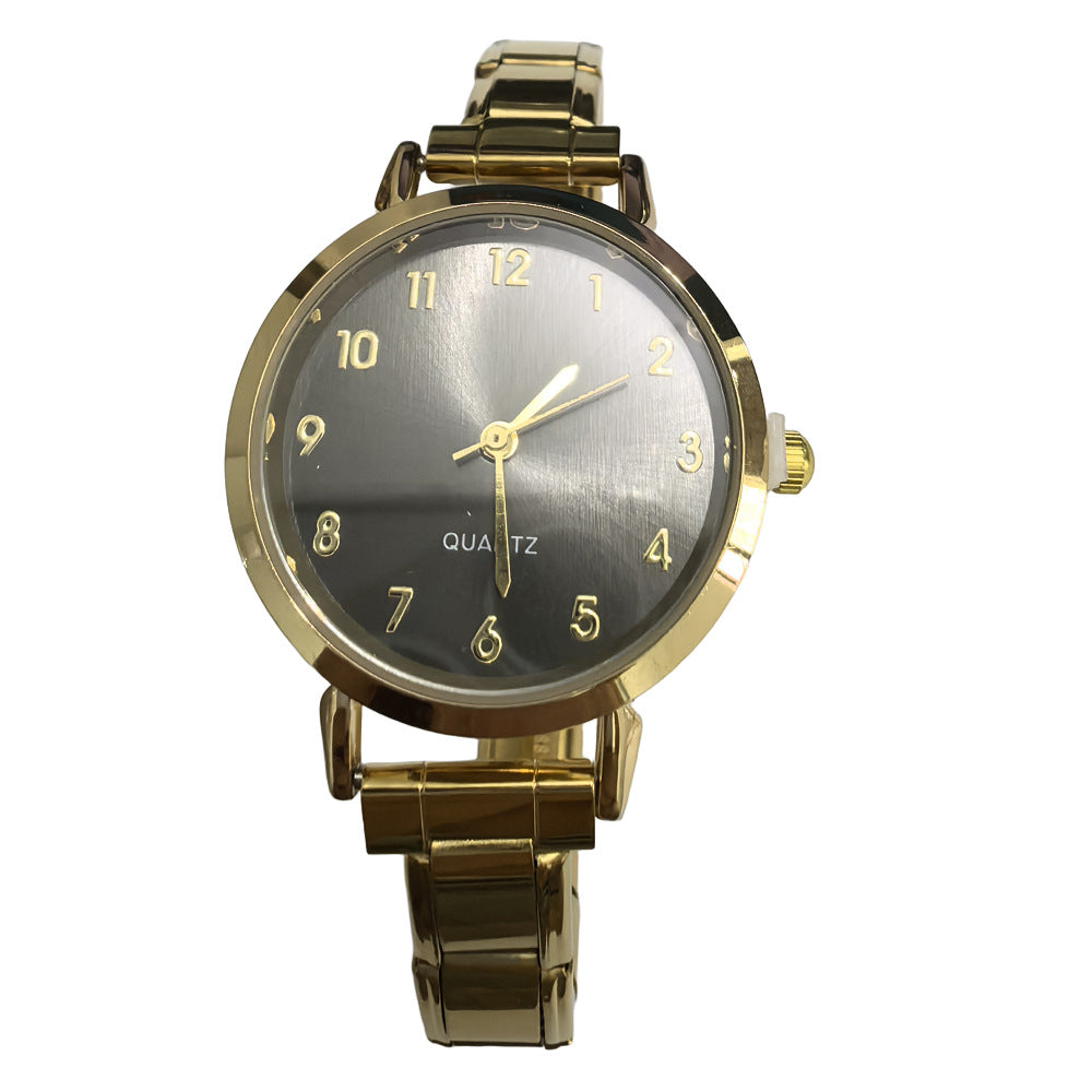 Wholesale Chic Fashion Casual Women' s Quartz Watch Steel Band Simple Design Everyday Accessory