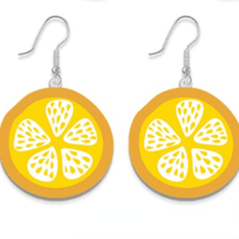 Wholesale Summer Tropical Fruit Acrylic Earrings — Refreshing Style for Hawaiian Luau &  Hula Parties