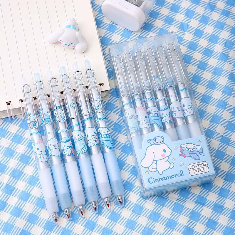 Wholesale Blue Dog Box Press Pen Metal Pen Clip Press Gel Pen