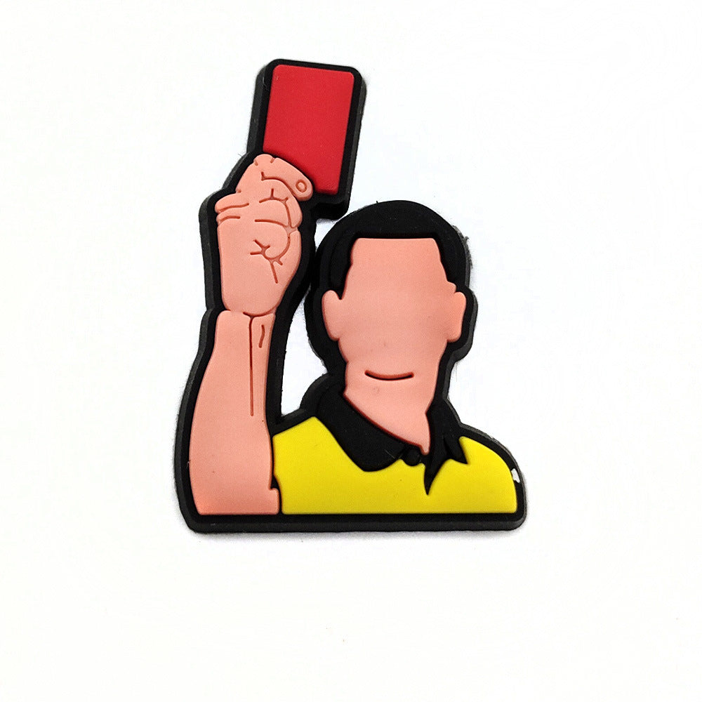 Wholesale 10pcs Football Sports Series Hole Shoe Flower Buckle Shoes Charms