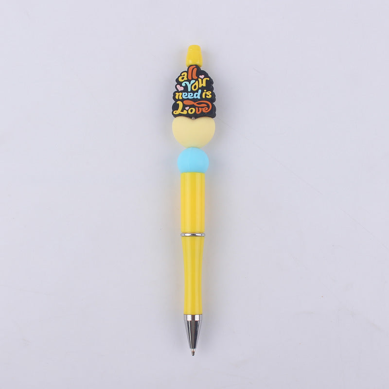 Wholesale Creative Cartoon Mom Series Silicone Beaded Ballpoint Pen
