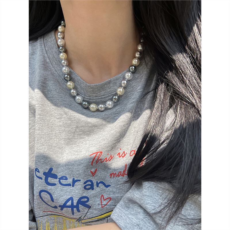 Wholesale  color mixed color Pearl sweater chain necklaces