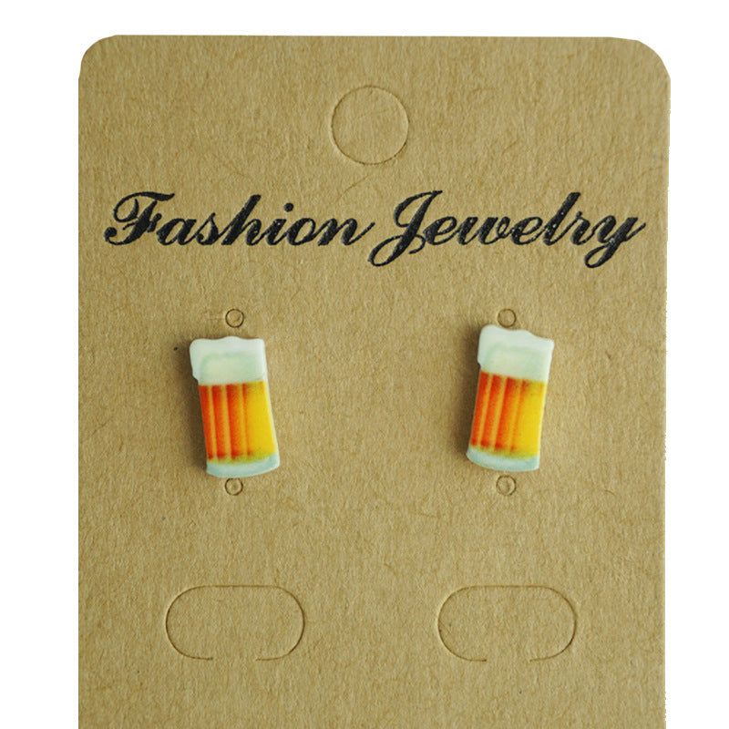 Wholesale 2 Pairs/Pack UFO Turtle Shell Strawberry Avocado Acrylic Earrings ACC-ES-HY096