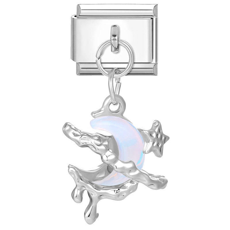 Wholesale Italian Charm Bracelet 9mm DIY Splicing Removable Titanium Steel  Love Bow Composable Bracelet