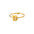 Wholesale stainless steel plated 18k real gold 26 English letter ring