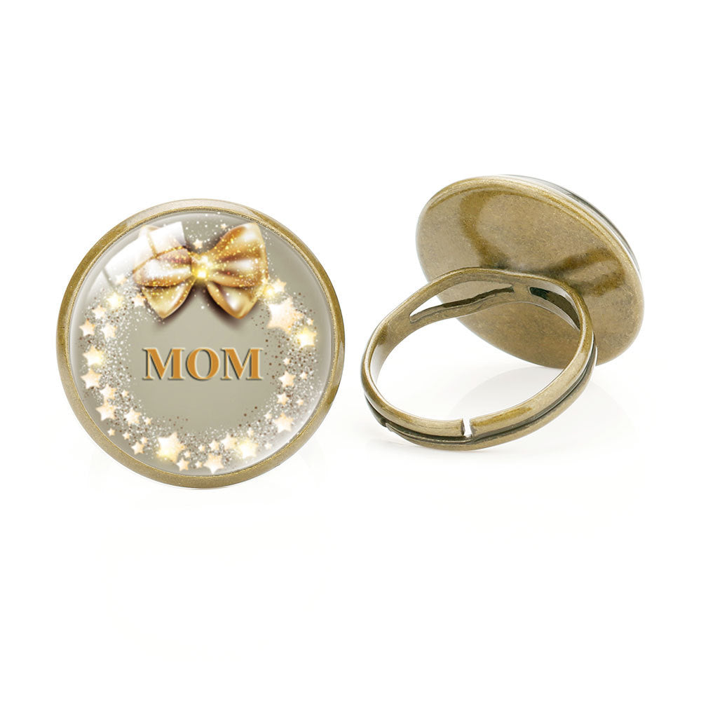 Wholesale mother's love MOM heart-shaped ring