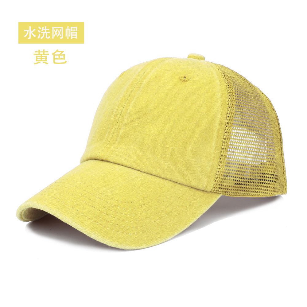 Wholesale Vintage Washed Cotton Breathable Mesh Sun Protection Baseball Cap Fashion Accessory Gift
